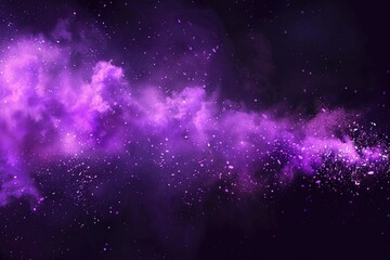 Poster - A vibrant purple powder cloud floating in the air. Perfect for creative projects