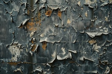 Poster - Close up of peeling paint on a wall, suitable for background use