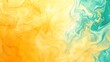 Abstract background with fluid colors in yellow and turquoise