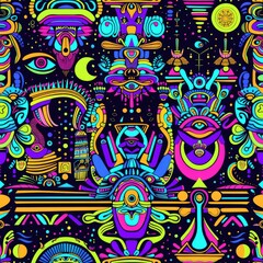 Poster - A vibrant and diverse pattern suitable for various projects