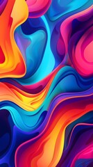 Canvas Print - Abstract colorful liquid background 