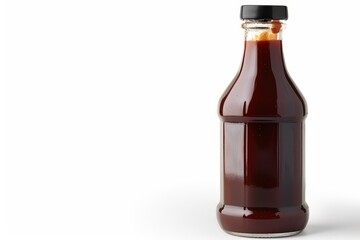 Photograph new 28oz BBQ sauce bottle on white background