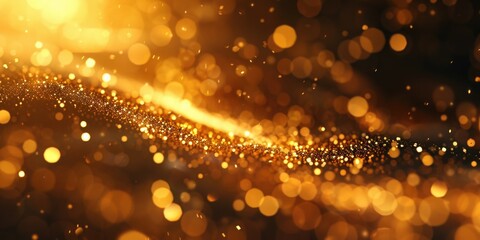 Poster - A blurry image capturing a warm, golden light. Suitable for backgrounds and textures