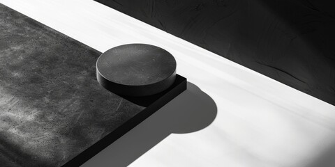 Aufkleber - Black and white photo of a round object, suitable for various projects