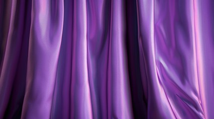 Poster - Close up of a purple curtain on black background. Perfect for interior design concepts