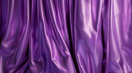Poster - Detailed shot of a purple curtain, perfect for interior design projects