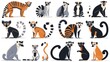 Cartoon lemurs sitting together, suitable for various design projects