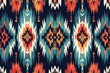 Seamless geometric ethnic Ikat and tradition pattern design for texture and background. Silk and fabric pattern decoration for carpet, Thai clothing, wrapping and wallpaper