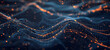 Abstract Digital Landscape with Glowing Particles and Dynamic Waves