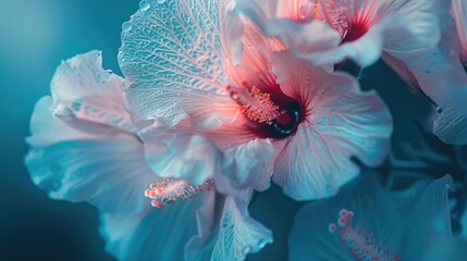 Poster - Close up of a bunch of pink flowers, perfect for nature backgrounds