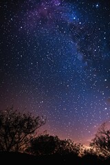 Poster - A breathtaking view of a night sky filled with twinkling stars. Perfect for background or astronomy-themed designs