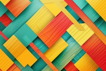 Poster - Close up view of a vibrant and colorful wall. Perfect for backgrounds or interior design concepts
