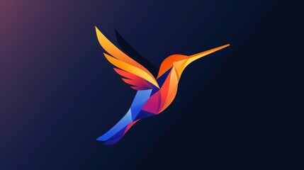 Poster - A vibrant bird soaring through the sky. Suitable for various projects