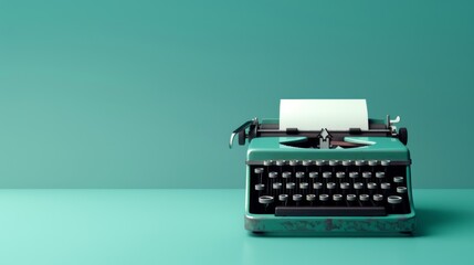 Poster - A Vintage Typewriter on Desk