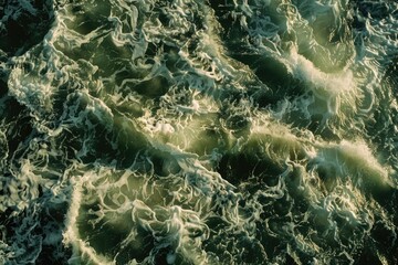 Poster - Close up of a body of water with waves, suitable for backgrounds and nature themes
