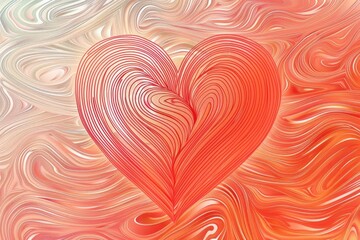 Aufkleber - A vibrant red heart on a colorful background, perfect for love themes