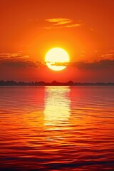 Poster - A beautiful sunset scene over the horizon of the water. Perfect for travel and nature concepts