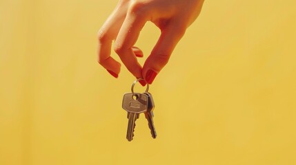 Aufkleber - A person holding a bunch of keys, suitable for real estate or security concepts