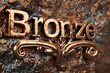 An elegantly crafted bronze sign with decorative elements that embodies classical artistry and timeless design