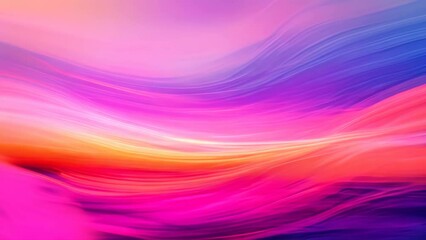 Canvas Print - This painting showcases a vibrant sunset with colorful hues reflecting in the water, An abstract portrayal of a sunset with streaks of pink, purple, and orange, AI Generated