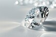 Diamond, big clear shiny gemstone