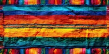 Mexican Blanket Texture, Colorful Striped Fabric