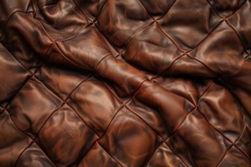 Poster - Brown leather background with an abstract texture