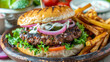 © Michael - Juicy pakistani beef burger with spicy fries