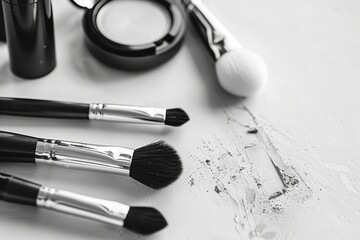 Cosmetics and brush