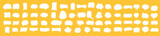 Fototapeta Dinusie - Big set of frames for text. Conversation bubbles. Speak bubbles. Scribble Retro elements. Outline boho style. Talk frame. Hand drawn shapes. Trendy templates. Speech text. Collection Figure.
