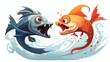 Angry Fish. Illustrated storybooks for children. Wi