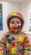 Toddler Transforms White Walls into Modern Art