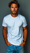 Young Man in White T-Shirt