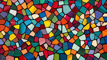 Aufkleber - Colorful mosaic glass pattern texture