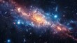 Mesmerizing Galaxy Cluster Ablaze with Cosmic Radiance and Celestial Splendor
