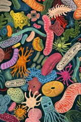 Poster - Collection of different animals on a black backdrop, suitable for various projects