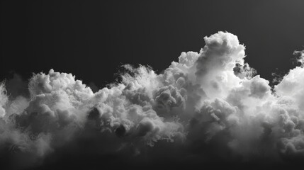 Aufkleber - Black and white photo of clouds in the sky, suitable for various design projects