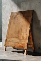 Poster - Wooden sign leaning against a wall, suitable for various uses