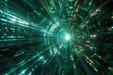 Poster - Abstract green and black background with light streaks. Perfect for adding a modern touch to designs