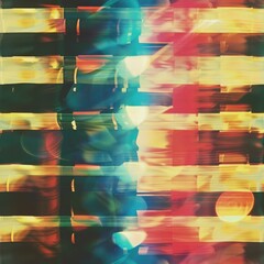 Aufkleber - Blurry image of a person standing against a wall, suitable for abstract concepts or backgrounds
