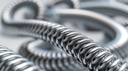 Aufkleber - Close up of a bunch of metal springs. Perfect for industrial concepts