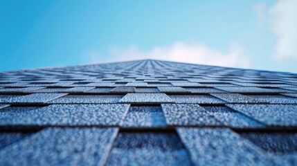 Poster - Detailed view of a roof against a clear sky. Ideal for architectural projects