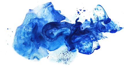 Poster - Close up of a blue substance in water, suitable for scientific and educational projects
