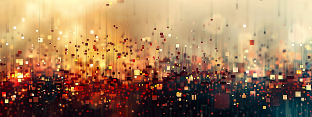 Wall Mural - A colorful background with a lot of dots and lines
