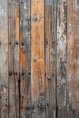 Poster - Close up of a wooden wall with peeling paint. Perfect for background or texture use