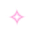 Pink star sparkle shape in soft blurry style isolated on white background. Trendy y2k sticker with trendy gradient aura effect. Bling, twinkle or firework icon. Vector illustration.