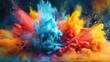 Vibrant Color Explosion Immersive Abstract Burst of Hues and Energy