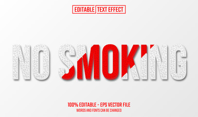 Wall Mural - no smoking editable text effect