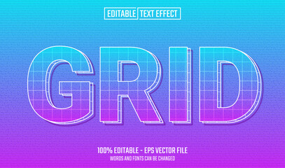 Wall Mural - grid editable text effect