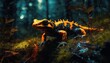 fire salamander in the forest